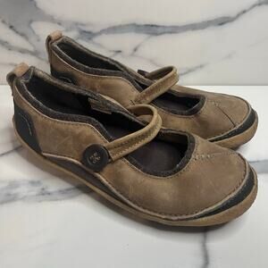 Merrell Womens Brown Leather Paris Caramel Mary Jane Shoes Sz 8.5 Outdoor Hiking